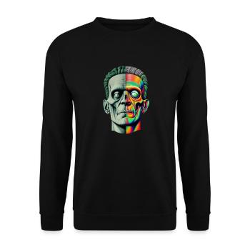 Zombie-Hipster - Unisex Pullover - Schwarz - Vorne - Alina (178cm) & Michal (187cm)