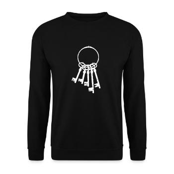 Bunch of keys - Unisex Sweatshirt - black - Front - Alina (178cm) & Michal (187cm)