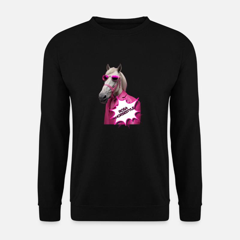 Rosa Horsestyle - Unisex Pullover - Schwarz