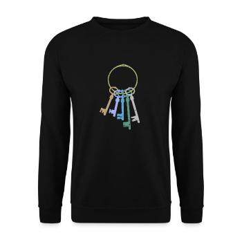 Jeu de clés - Sweat-shirt Unisexe - noir - Devant - Alina (178cm) & Michal (187cm)