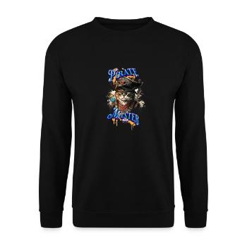 Cool Pirate Cat Shirt - Pirate Master - Unisex Pullover - Schwarz - Vorne - Alina (178cm) & Michal (187cm)