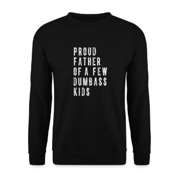 Stolzer Vater von ein paar Kindern Lustiger Papa-Papa-Witz - Unisex Pullover - Schwarz - Vorne - Alina (178cm) & Michal (187cm)