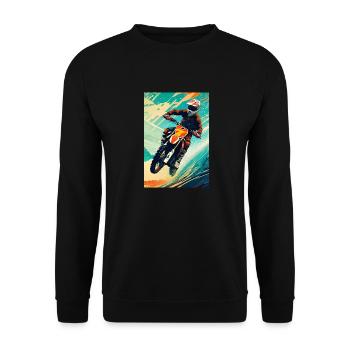 Motocross I - Sweat-shirt Unisexe - noir - Devant - Alina (178cm) & Michal (187cm)