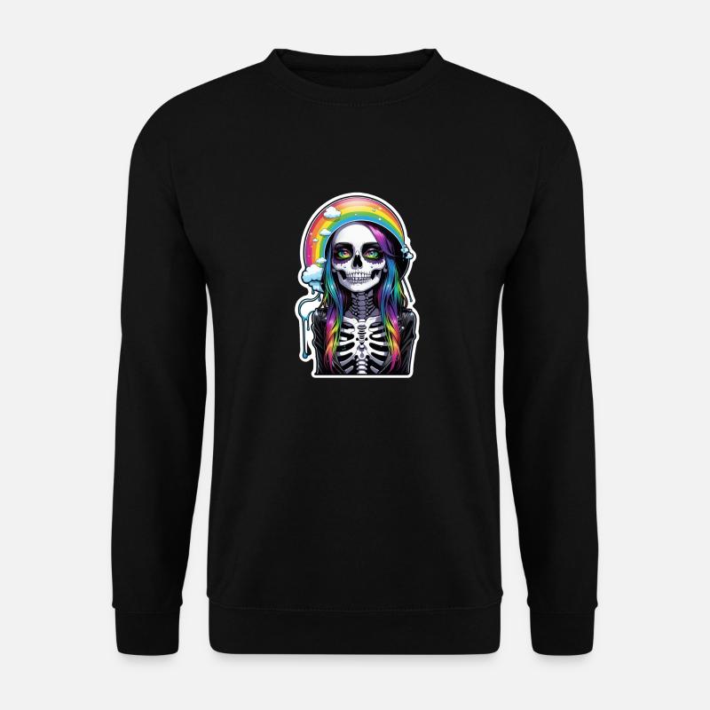 Halloween - Rock & Regenbogen - Unisex Pullover - Schwarz
