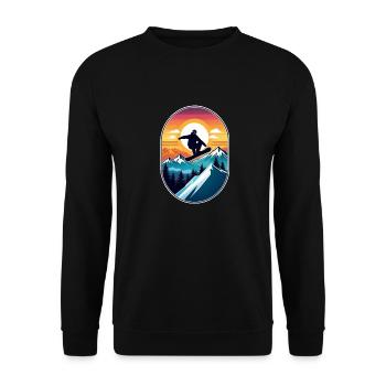 snowboard neige et ski - Sweat-shirt Unisexe - noir - Devant - Alina (178cm) & Michal (187cm)