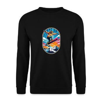snowboard neige et ski - Sweat-shirt Unisexe - noir - Devant - Alina (178cm) & Michal (187cm)