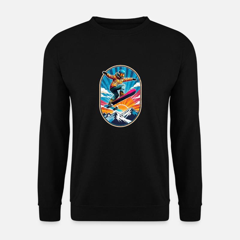 Snowboarding, snow and skiing - Unisex Sweatshirt - black