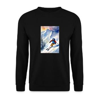 Ski I - Unisex Pullover - Schwarz - Vorne - Alina (178cm) & Michal (187cm)