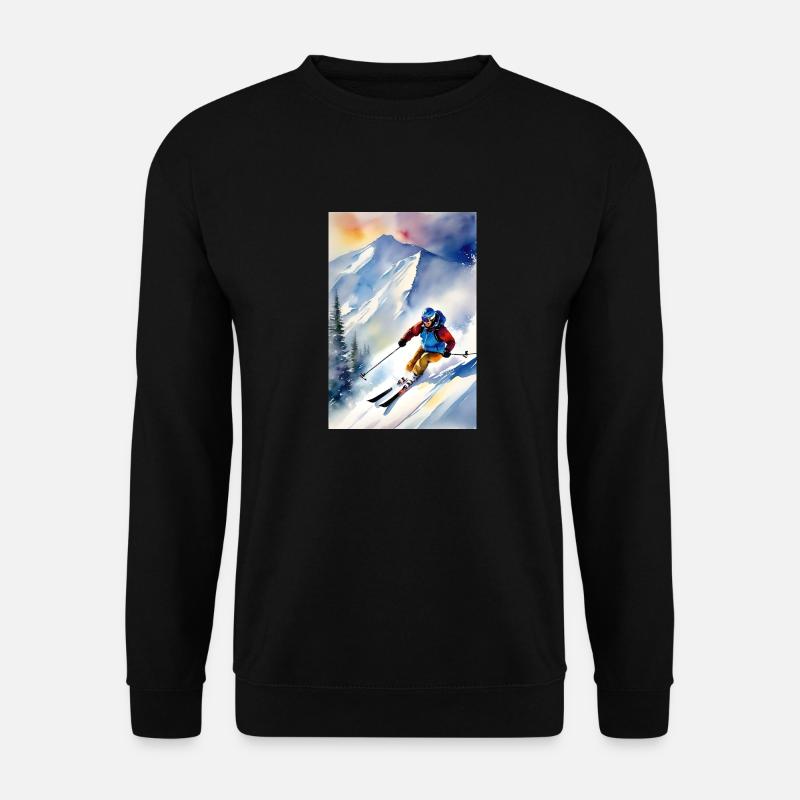 Ski I - Unisex Pullover - Schwarz