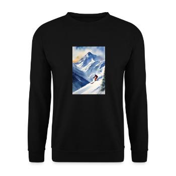 Ski II - Unisex Pullover - Schwarz - Vorne - Alina (178cm) & Michal (187cm)