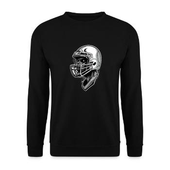 American Football Skull - Unisex Sweatshirt - black - Front - Alina (178cm) & Michal (187cm)