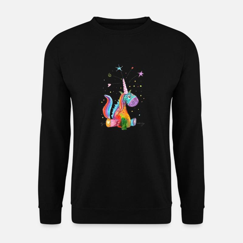 Gute Laune Einhorn - Unisex Pullover - Schwarz