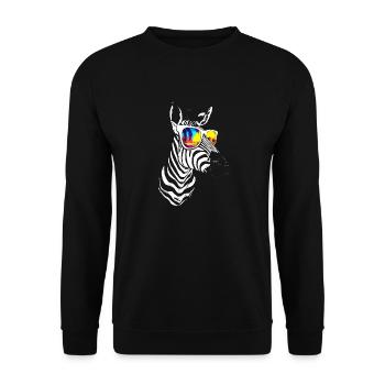 23F 0291 bk - Unisex Pullover - Schwarz - Vorne - Alina (178cm) & Michal (187cm)
