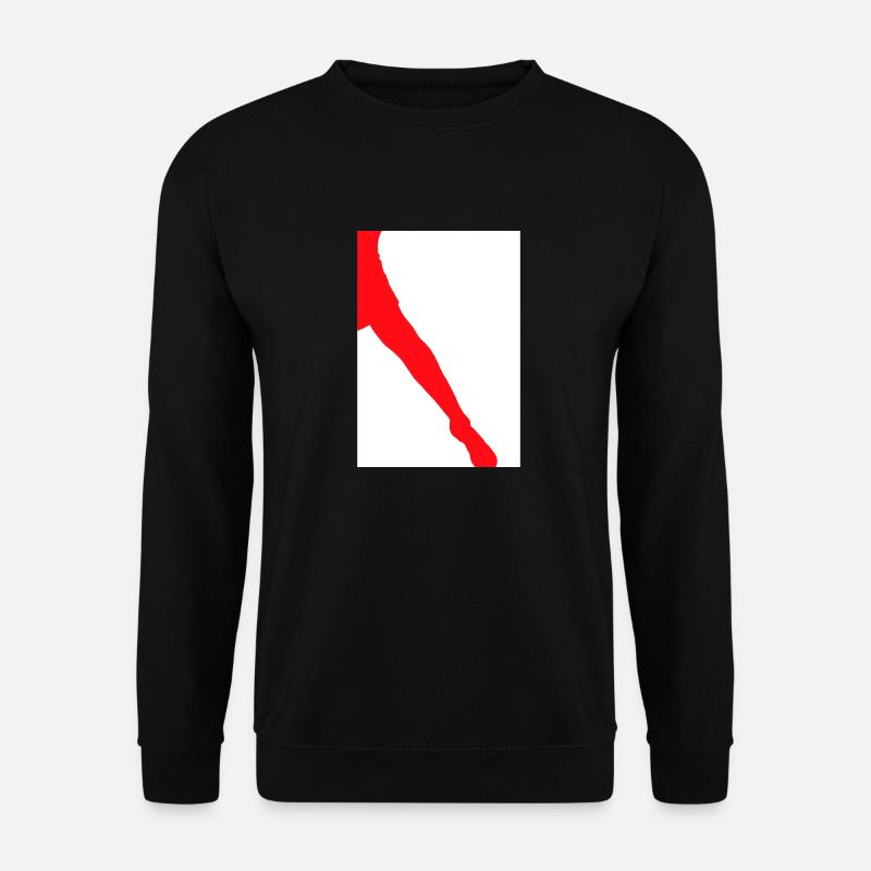 Bein-Silhouette - Unisex Pullover - Schwarz