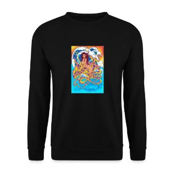 Octomermaid - Unisex Sweatshirt - black - Front - Alina (178cm) & Michal (187cm)