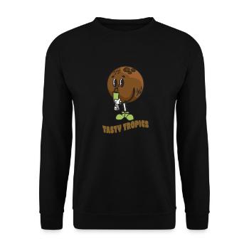 Coconut Lover Juice Beach Tropical Summer - Unisex Sweatshirt - black - Front - Alina (178cm) & Michal (187cm)