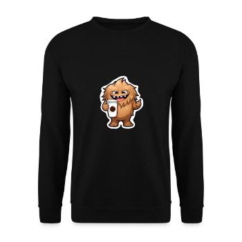 Illustration38 28 Cute monster - Unisex Sweatshirt - black - Front - Alina (178cm) & Michal (187cm)