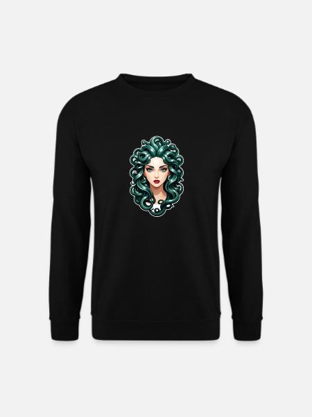 Medusa Griechische Mythologie Monster - Unisex Pullover - Schwarz