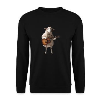 mouton brebie guitare - Sweat-shirt Unisexe - noir - Devant - Alina (178cm) & Michal (187cm)