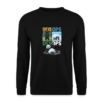 Devops - Unisex Sweatshirt - black - Front - Alina (178cm) & Michal (187cm)