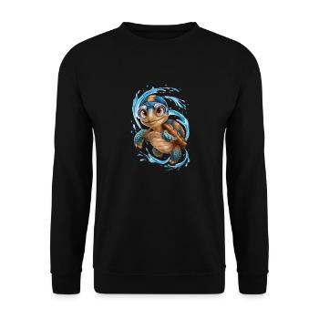 Bonne baignade tortue ! - Sweat-shirt Unisexe - noir - Devant - Alina (178cm) & Michal (187cm)