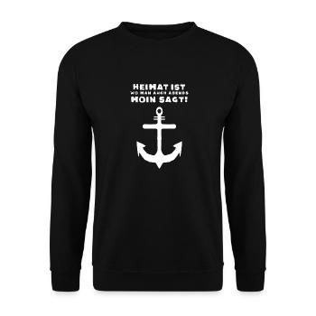 La maison est l’endroit où vous vous dites bonjour le soir - Sweat-shirt Unisexe - noir - Devant - Alina (178cm) & Michal (187cm)