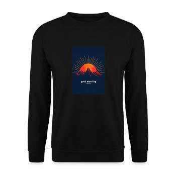 Grognements matinaux au lever du soleil - Sweat-shirt Unisexe - noir - Devant - Alina (178cm) & Michal (187cm)