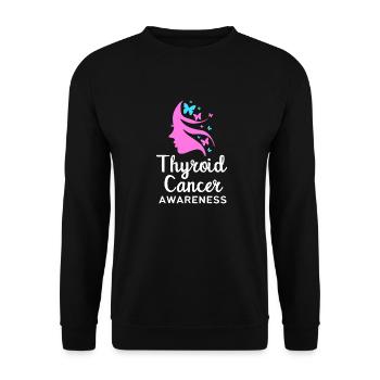 Thyroid cancer Thyroid cancer - Unisex Sweatshirt - black - Front - Alina (178cm) & Michal (187cm)