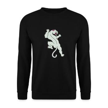 panthère 02 - Sweat-shirt Unisexe - noir - Devant - Alina (178cm) & Michal (187cm)