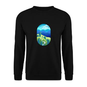 Outdoor Lovely Countryside Tuscany - Unisex Sweatshirt - black - Front - Alina (178cm) & Michal (187cm)