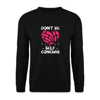dont be self conchas Design for a lover of sweet - Unisex Pullover - Schwarz - Vorne - Alina (178cm) & Michal (187cm)