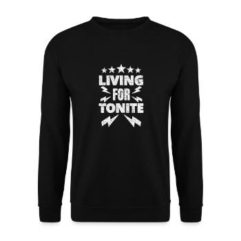 Living For Tonite - Unisex Sweatshirt - black - Front - Alina (178cm) & Michal (187cm)