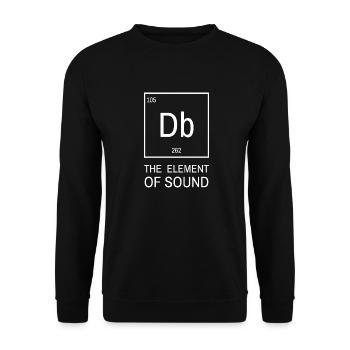 Db, élément du son | db - L’élément du son - Sweat-shirt Unisexe - noir - Devant - Alina (178cm) & Michal (187cm)