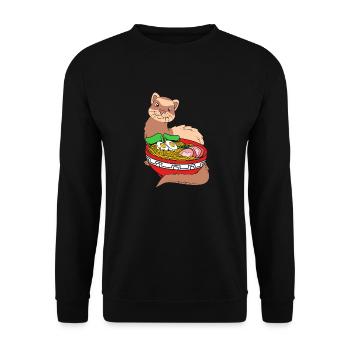 Furet - Sweat-shirt Unisexe - noir - Devant - Alina (178cm) & Michal (187cm)