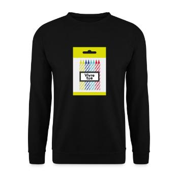 Vivre tue - Sweat-shirt Unisexe - noir - Devant - Alina (178cm) & Michal (187cm)
