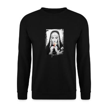 Foi et rébellion – Bad Habit Vibes - Sweat-shirt Unisexe - noir - Devant - Alina (178cm) & Michal (187cm)