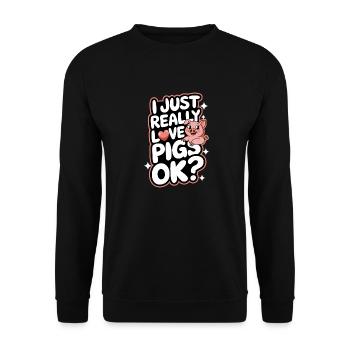 Animal cochon - Sweat-shirt Unisexe - noir - Devant - Alina (178cm) & Michal (187cm)