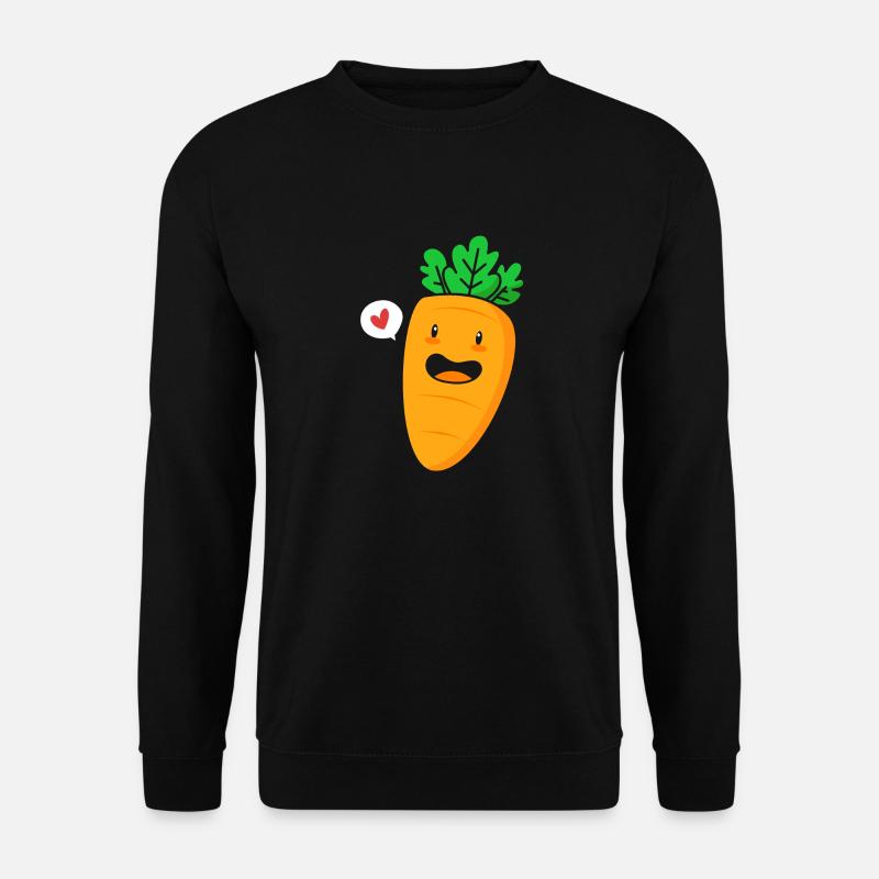 Karotte Gemüse - Unisex Pullover - Schwarz