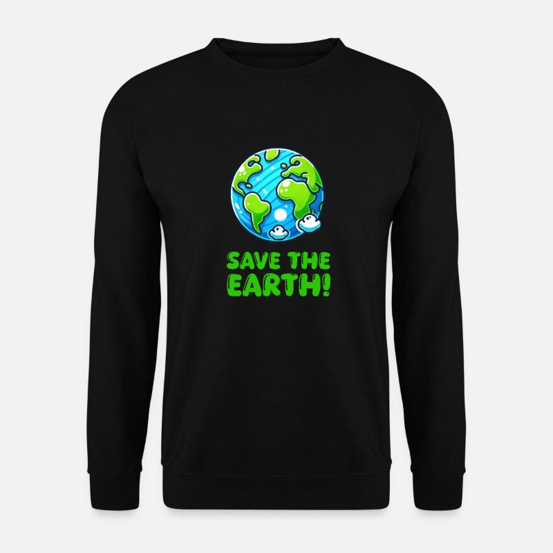 erde planet save the earth - Unisex Pullover - Schwarz