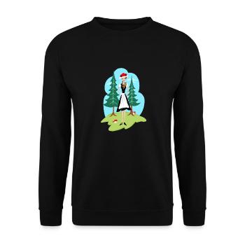 Black Forest Girl Girl - Unisex Sweatshirt - black - Front - Alina (178cm) & Michal (187cm)