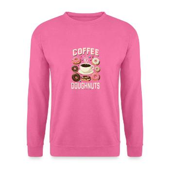 Kaffee-Krapfen - Unisex Pullover - Pink - Vorne