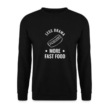 Hot Dogs Fast Food Food Gift Saying Funny - Unisex Sweatshirt - black - Front - Alina (178cm) & Michal (187cm)