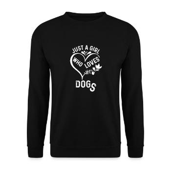 Gift Saying Pets Dog Dog Love Women - Unisex Sweatshirt - black - Front - Alina (178cm) & Michal (187cm)