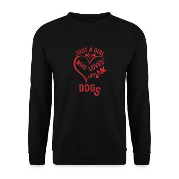 Cadeau de la Saint-Valentin disant Animaux de compagnie Amour du chien - Sweat-shirt Unisexe - noir - Devant - Alina (178cm) & Michal (187cm)