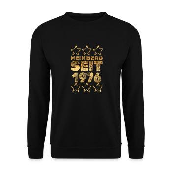 en 1976 - Sweat-shirt Unisexe - noir - Devant - Alina (178cm) & Michal (187cm)