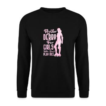 Roller Derby Pour Les Filles Qui Ne Font Pas Gentil Skater - Sweat-shirt Unisexe - noir - Devant - Alina (178cm) & Michal (187cm)