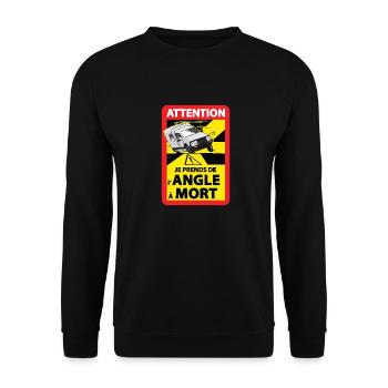 Angle mort C15 - Sweat-shirt Unisexe - noir - Devant - Alina (178cm) & Michal (187cm)