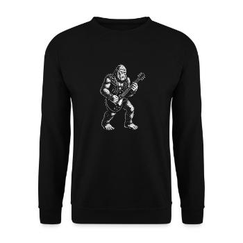 Bigfoot joue de la guitare - Sweat-shirt Unisexe - noir - Devant - Alina (178cm) & Michal (187cm)