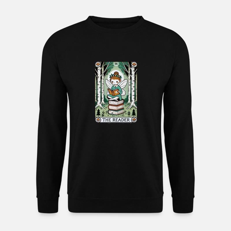 The Reader Tarot Card Design - Unisex Sweatshirt - black