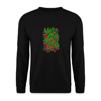 Flowers Forest - Unisex Sweatshirt - black - Front - Alina (178cm) & Michal (187cm)